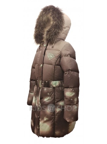 BILEMI,  зимнее пальто "Бант" серый 104, 116