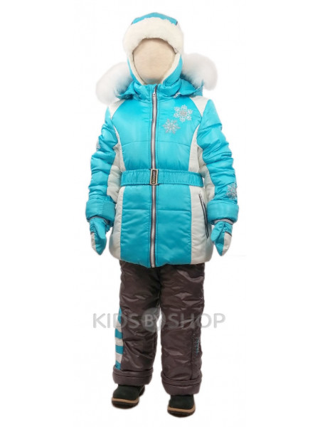 EGORKA, зимний костюм "Снежинка" бирюза 98-110