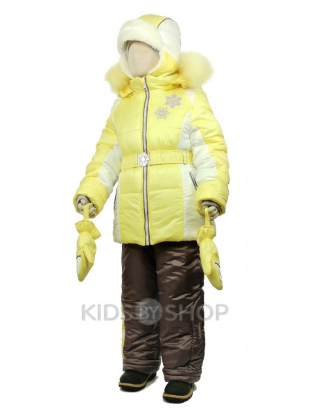 EGORKA, зимний костюм "Снежинка" лимон 98, 104